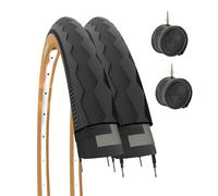 2 NEUMÁTICOS 700 X 28C +CÁMARAS NEGRAS PARA BICICLETA DE CARRETERA CITY