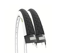 Ecovelò Neumáticos 700 x 35 C (37-622) 28 x 1.35 Citybike Bicicleta de Carretera Trekking 28 x 1 5/8 x 1 3/8 2 Cubiertas, 35, Adultos Unisex, Blanco, Talla única