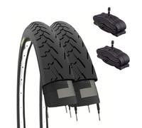 ECOVELO 2 neumáticos 700 x 35 C + cámaras América, Adultos Unisex, Nero, 28