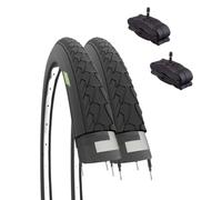 2 neumáticos 700 x 35 C + cámaras América neumáticos de Bicicleta 28 x 1.35 cm para Adultos Trekking Bike Ciclocross Gravel