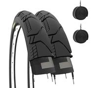 ECOVELO 2 neumáticos 700 x 45c Par de Cubiertas, Adultos Unisex, Negro