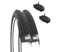 2 neumáticos 700 x 35 C + cámaras América neumáticos de Bicicleta 28 x 1.35 cm para Adultos Trekking Bike Ciclocross Gravel