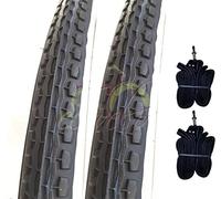 2 Neumáticos bianconeri + 2 Camera D Aire 24 X 1.75 (47 - 507) City Bike Bicicleta MBM