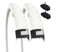 2 neumáticos Blancos 20 x 1,95 (50-406) + cámaras de Aire válvula Americana Schrader Bicicleta BMX Free Style