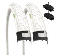 2 Neumáticos Blancos 20 X 1.95 (50-406) + Habitaciones América Goma Bici BMX