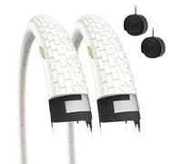 Cubiertas 2 Blancas 20 x 1.95 (50-406) + Cámaras Goma Bicicleta BMX