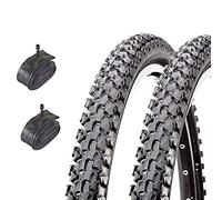 2 neumáticos CST 20 x 1,90 (50-406) + cámaras con válvula América (Schrader) para bicicleta de montaña MTB bicicleta de niño