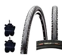 2 neumáticos CST C-1096-P (44-559) 26 x 1,60 + cámaras Cross All Season Compound Demislick neumáticos para bicicleta, bicicleta de montaña o carretera