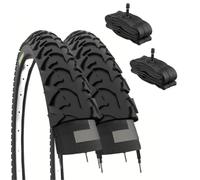 2 neumáticos de 14 x 1,75 + cámaras América | Neumáticos 47-254 anclados para bicicleta de montaña niño