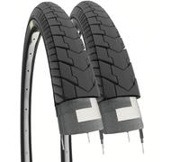 Ecovelò Neumáticos de Carretera Slick Negros para City Bike 26 x 1,75 (47-559) 2 26 x 1,75 cm, Adultos Unisex, Talla única