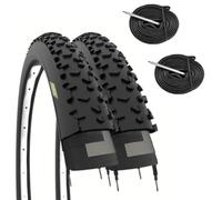Ecovelò 2 neumáticos MTB 29 x 2,25 cámaras, Adultos Unisex, Negro, 29 x 2.25 (57-622)
