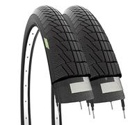 Ecovelò 2 neumáticos de Goma Negros 20 x 1.75 2 Cubiertas para Bicicleta City BMX (47-406) de 20 x 1,75 cm, Adultos Unisex, Talla única