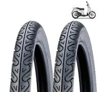 2 neumáticos Deestone 2 3/4 - 16 (80/90 - 16) Par de neumáticos 6 PR para Aprilia Scarabeo 50 2T desde 93