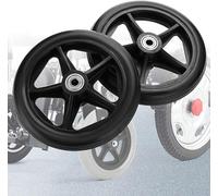 2 neumáticos delanteros para silla de ruedas, rueda delantera para silla de ruedas, ruedas para silla de ruedas de 6", 7" y 8", rodamiento de 5/16", rueda delantera sólida, ruedas de repuesto para an