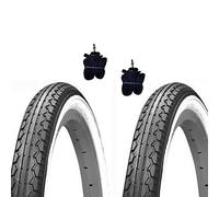 2 neumáticos Kenda 20 x 1,75 (47 - 406) + cámaras de neumáticos blanco negro goma para Graziella City Bike Road