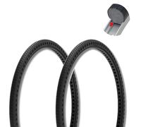 2 neumáticos llenos 24 x 1 3/8 de Goma Maciza de Panal para Cochecito de Ruedas con discapacidad y Ruedas antipinchazos