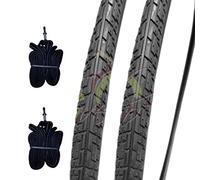 2 Neumáticos Negro + 2 Cámaras de aire para bicicleta bicicleta City Bike Trekking 700 X 32 1 5/8 1/4 (32 - 622)