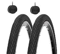 2 Neumáticos Negros + 2 Camera D Aire 24 X 1.75 (47 - 507) City Bike Bicicleta MBM