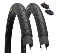 2 neumáticos Negros 28 x 1/2 (40 - 635) + cámaras de Aire Americanas neumáticos de Carretera Bicicleta City Bike Trekking 28 Pulgadas