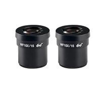 2 oculares de Campo Amplio WF5X, WF10X, WF15X, WF20X y WF30X for microscopio estereoscópico Binocular trinocular 30 mm(Silver)