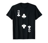 2 of Clubs - Juego de Cartas para Disfraz de Halloween Oscuro Camiseta gráfica económica