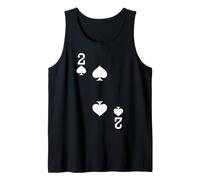 2 of Spades - Juego de Cartas para Disfraz de Halloween Oscuro Camiseta sin Mangas