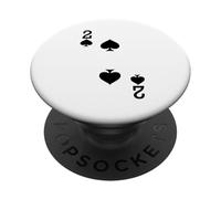 2 of Spades - Juego de cartas para disfraz de Halloween PopSockets PopGrip Adhesivo