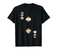 2 of Spades Playing Card Disfraz de Halloween Glam Camiseta