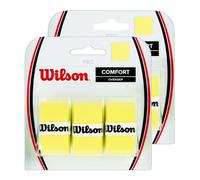 2 of Wilson Pro Overgrip Comfort 3 Packs Total 6 Strips of overgrip Yellow