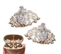 2 * offene Ohrhörer Strassstein - Clip On Kopfhörer Accessoire In Schleifenform Mit Strass - Ohrhörer Schmuck Für Schule Outdoor Dienstreise