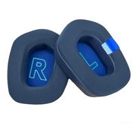 2 orejeras de gel refrescante con tela suave a cuadros para auriculares Logitech G733 y G335, color negro, diseño transpirable, ligero, ajuste cómodo, par de accesorios para juegos (azul)