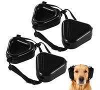 2 orejeras de perro con protección contra el ruido para razas de perros medianas a grandes, auriculares ABS con cancelación de ruido, cómoda protección auditiva y auditiva para truenos, 3.9 x 3.9 x
