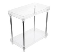 2 Organizador Ps Maquillaje Rectangular de Niveles para Baño | Diseño de Doble Capa, Espacio Amplio y Práctico, Estilo Minimalista, Adecuado para Tocador y Aseo