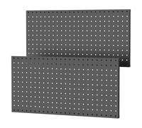 2 organizadores de metal para tablero, panel de pared con construcción resistente para garaje, taller, almacenamiento de herramientas, tablero de metal resistente