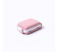 2 organizadores de pastillas pequeños, impermeables, a prueba de polvo, 7 días, semanal, portátil, plegable, con 8 compartimentos, para vitaminas (rosa)