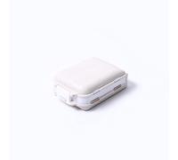 2 organizadores de pastillas pequeños, impermeables, a prueba de polvo, 7 días, semanal, portátil, plegable, con 8 compartimentos, para vitaminas (beige)