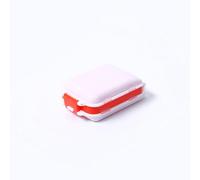 2 organizadores de pastillas pequeños, impermeables, a prueba de polvo, 7 días, semanal, portátil, soporte plegable para tabletas con 8 compartimentos para vitaminas (naranja y blanco)