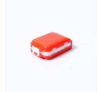 2 organizadores de pastillas pequeños, impermeables, a prueba de polvo, 7 días, semanales, portátiles, plegables, con 8 compartimentos, para vitaminas (naranja puro)