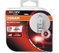 2 Osram H1 12V 55W Bombilla SilverStar 2.0 Xenon Look Efecto Halógeno