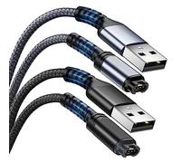 [2 Pack 1.2M]Cable Cargador para Garmin Reloj Forerunner 23S,Trenzado de Nailon Carga Cable para Garmin Fenix 7 7X 7S 6 6S 5 5S Plus Pro,Approach S10 S40 S42 S60 X10,Vivoactive 3 Music 4 4S,Negro+Gris