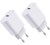 20W 2-Pack Adaptador USB C, Compatible para iPhone 15/15 Pro/15Pro MAX 14 13 12 SE, AirPods iPad, Samsung Galaxy, USBC Adaptador de Corriente Enchufe Cargador de Corriente Enchufe Cargador Rápido