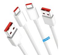 2-Pack 2M 120W 6A Cable USB C (compatible con 33W/67W) Cable Tipo C Turbo Carga Rápida para Xiaomi Redmi Note14/13/12/11s/11/13/Pro para Xiaomi 13/14/12T/11T Pro/11 Lite/10T Pro/12, POCO X6/X5/M5/X4