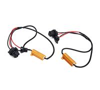2 Pack 7440 LED Load Resistor Decoder 50W 6Ω Flicker Canceller for Car Headlights Fog Lights Daytime Running Lights Fix OBC Can Bus Warning Errors Super Flashing Issues Plug and