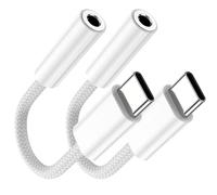 2 Pack Adaptador Usb C a Jack 3.5 Mm Tipo c Adaptador Auriculares Compatible Con Iphone 15 Usb c a Jack 3.5 Compatible Con Iphone 15/15 Pro/15 Pro Max/15 Plus, Samsung Galaxy S24 S23 S22, Ipad Pro