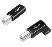 2 Pack | Adaptador USB-C a USB-B | USB-C Hembra a Midi Macho | Sincronización de Datos con Computadoras Portátiles, MacBook, HP, DELL | Compatible con Impresora, Midi, Piano, Guitarra