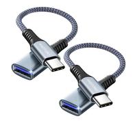 2 Pack-Adaptador USB Tipo C a USB 3.0 Cable OTG, USB C Macho a USB 3.0 Hembra OTG Cable 5Gbps Sobre la marcha Para iPhone 17 Air Pro Max, iPhone 16 15, Samsung Galaxy S23/S22/S21/S20/S23 Ultra, ect.