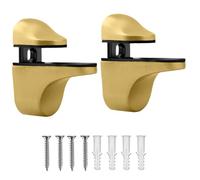 2-Pack Adjustable Wood Glass Shelf Bracket Wall Mount | Floating Shelf Holder Support Hardware | Versatile Home Organizer Fixing Bracket | Invisible Sturdy Display Rack Kit