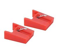 2 Pack Aguja de Reproductor Discos Cerámica con Punta Zafiro Sonido Alta Fidelidad Fácil Instalación Compatible Crosley Fisher Ion Otto y Más Tornamesas