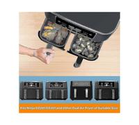 2 Pack Air Fryer Silicone Pot for Ninja Foodi Dz201/dz401 8qt, Reusable Air Fryer Liner for Ninja Dual Air Fryer, Ninja Air Fryer Accessories Replacem