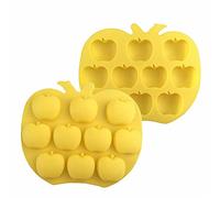 2-pack Apple silicona moldes - moldfun Apple molde para Chocolate, Cupcake Topper, Jello, Candy, GOMINOLA, Cubito de hielo, galletas, magdalenas, Mini jabón